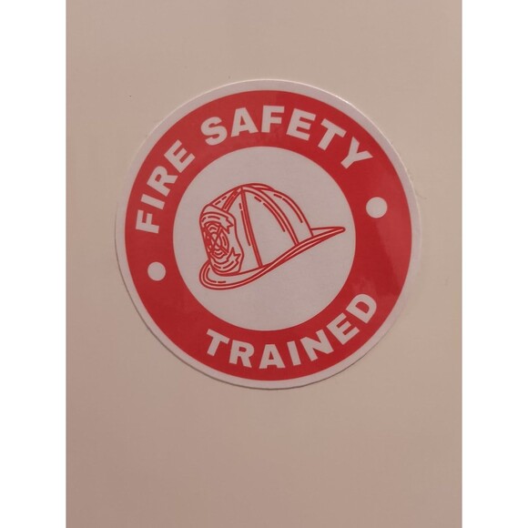 Fire Safety Trained Sticker Waterproof Decal Vinyl (2 Pack) - Picture 3 of 4